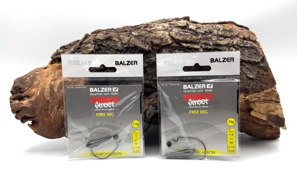 Balzer Shirasu Street Free Rig 45cm Fluorocarbon Ø 0,25mm 7,5g 10g Blei