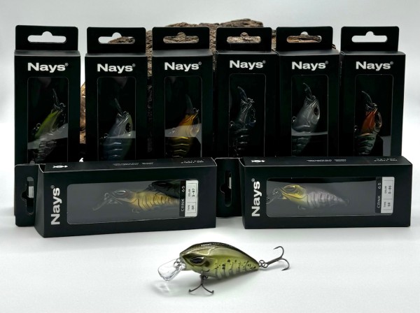 Nays CRNK 65 SR 6,5cm 12,4g Crankbait Hardbait BKK Drilling Wobbler 10 Farben