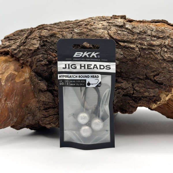 BKK Hyperlatch Round Head 5/0 Jighaken 5g - 25g mit Baitholder