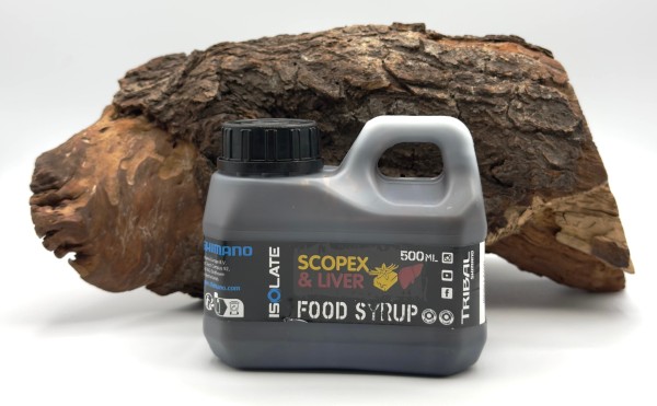 Shimano Isolate Food Syrup 500ml Chilli Sausage & Scopex Liver
