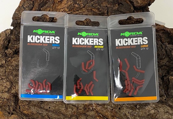 Korda Kickers Bloodworm Red Small Medium Large