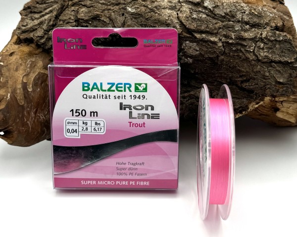 Balzer Iron Line Trout 3 PE Pink 150m 0,04mm 2,8kg