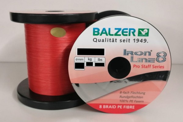 Balzer Iron Line 8 Pro Stuff Rot 10m Red 8 Braid 0,08 0,10 0,12 0,14 0,16 0,18mm