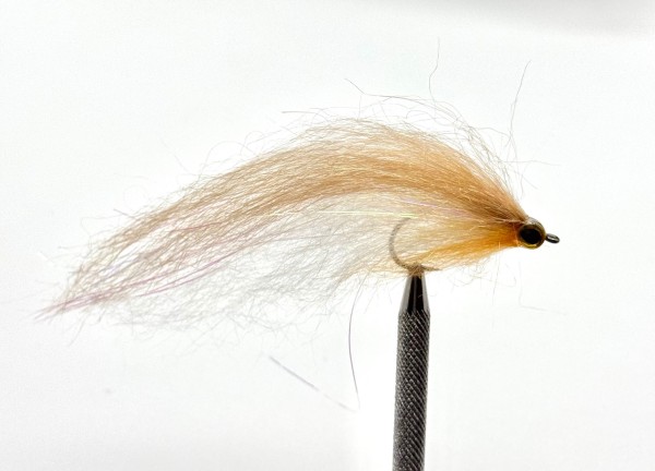 Seatrout Hechtstreamer Ghost Weiß-Braun 12cm Haken #1/0 Handgebundene Hechtfliege