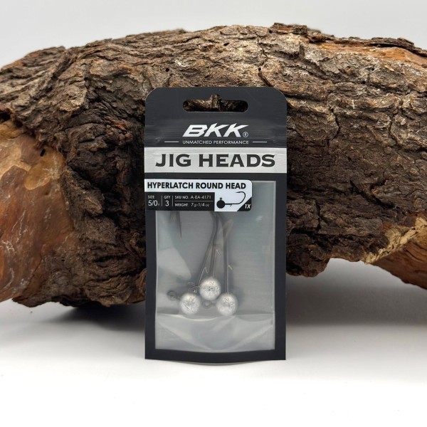 BKK Hyperlatch Round Head 5/0 Jighaken 5g - 25g mit Baitholder