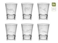 Delphin SHOTY 6in1 Gläser Set mit Fischmotiven Geschenkbox