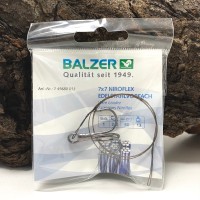 Balzer 7x7 Niroflex Edelstahlvorfach mit Drilling 50cm 13kg Haken Gr.2/0 Balzer 7x7 Niroflex Edelstahlvorfach mit Drilling 50cm 13kg Haken Gr.2/0