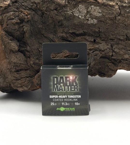Korda Dark Matter Weed Green Super-Heavy Tungsten Coated Hooklink 10m 25lb