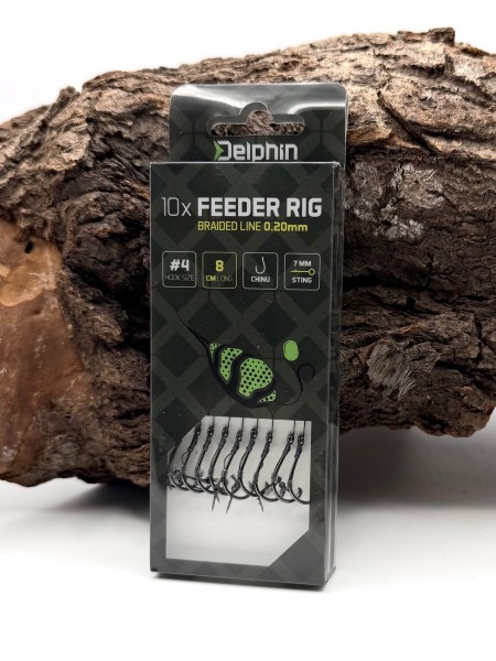 Delphin Feeder Rig Braided Line Chinu mit Ködernadel Gr. 4 6 8