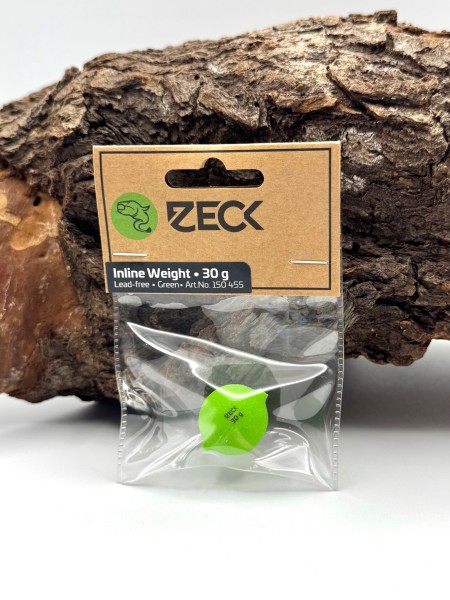 Zeck Wels Inline Weight Green 10g 15g 20g 30g 40g 60g 100g Lead free Vorfachgewichte