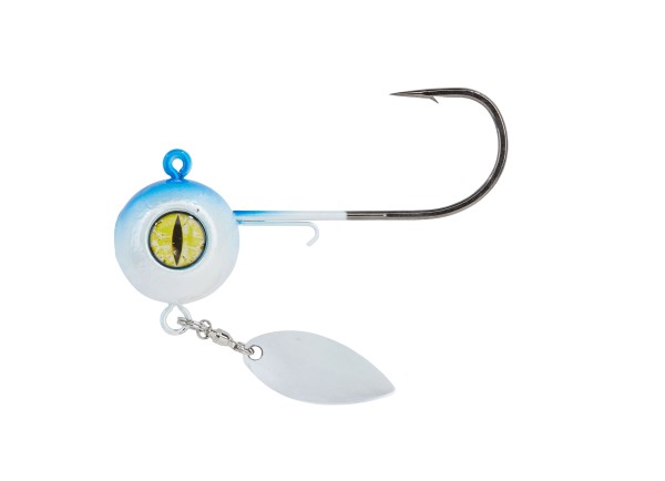 Balzer Valhall Bomb Jighead mit Spinnerblatt blue/white 50g - 150g Rainer Korn