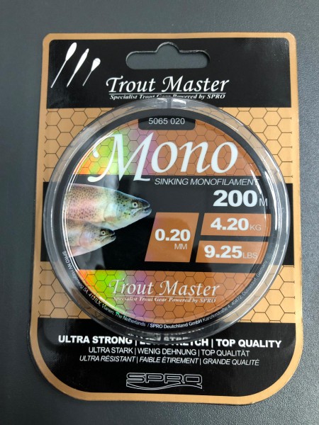Spro Trout Master Mono Ultra High Performance Schnur 200m ABVERAKUF