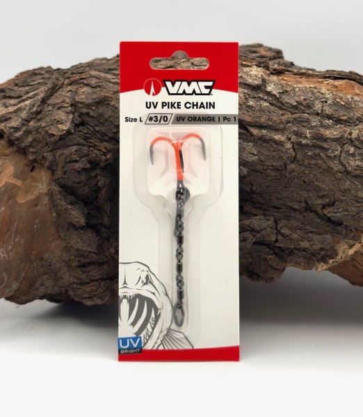 VMC UV Orange Pike Chain Stinger Gr. S M L