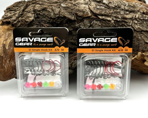 Savage Gear S1 Single Hook 3/0 4/0 Einzelhaken für Seeker