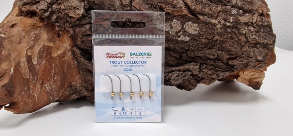 Balzer Trout Collector Haken mit Tungsten Köpfen goldene Perle 4 Gewichte Gr. 6 ABVERKAUF