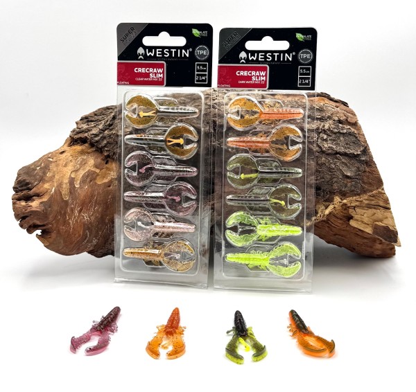 Westin CreCraw Slim Creature Bait 5,5cm 1,5g 6 Stück TPE Gummiköder