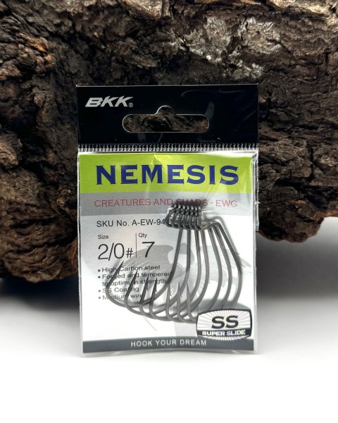 BKK Nemesis Creatures & Shads Worm Hook Offset Haken