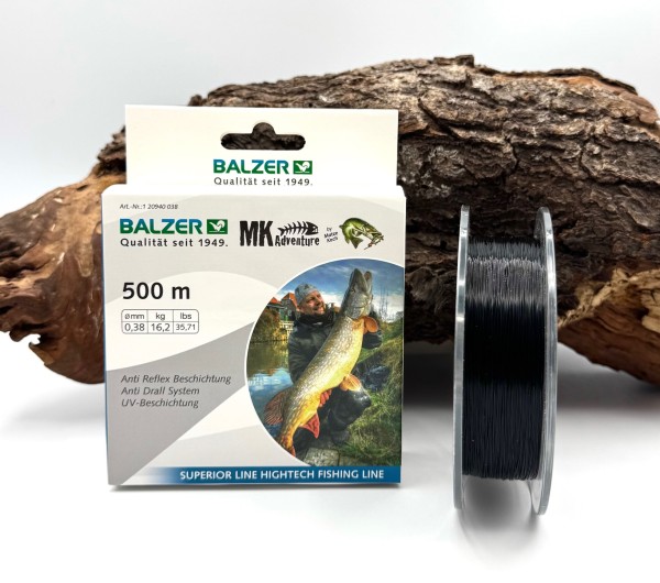 Balzer MK Adventure Deadbait Monofile Schnur 3 Größen UV Beschichtung Matze Koch