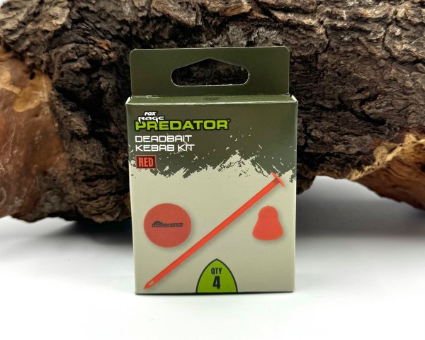 Fox Rage Predator Deadbait Kebab Kit Bait Popper Red & Natural