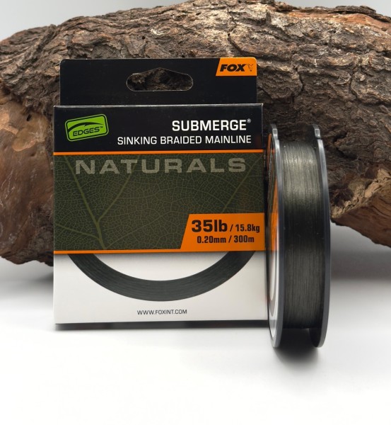 Fox EDGE Naturals Submerge Braid 35lb 300m 15,8kg