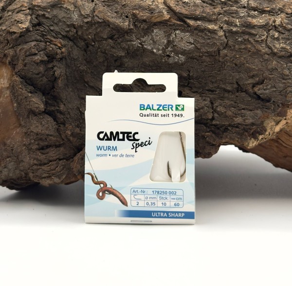 Balzer Camtec Speci Wurmhaken brüniert 60cm Gr. 1 2 4 6 8 10 12
