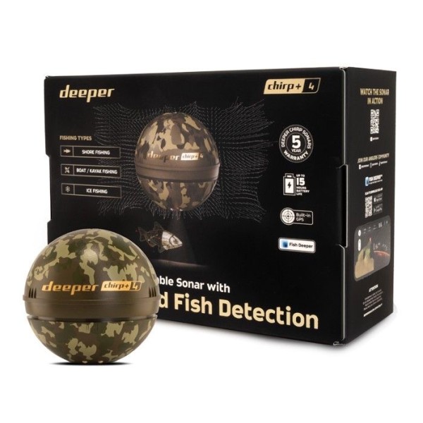 Deeper Smart Sonar Chirp+4 Wireless Sonar KI Fishfinder für iPhone iOS + Android