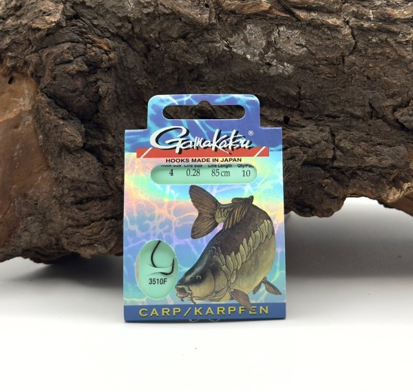 Gamakatsu 3510F Carp/Karpfenhaken Schwarz Gr. 2 4 6 8 85cm SALE