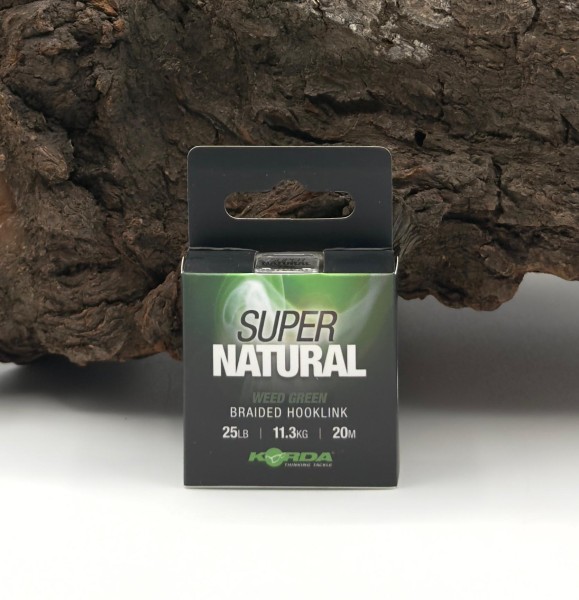 Korda Super Natural Weed Green Braided Hooklink 25lb 20m 11,3kg