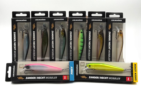 Lieblingsköder Zander/Hecht-Wobbler 10cm 15,5g 2m Tauchtiefe Floating 16 Farben