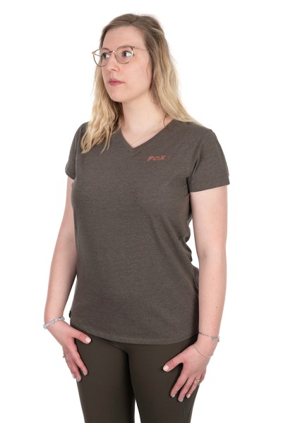 Fox Woman V Neck T-Shirt S M L XL