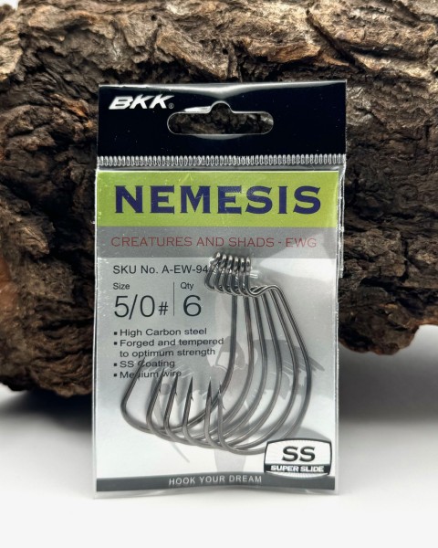 BKK Nemesis Creatures & Shads Worm Hook Offset Haken