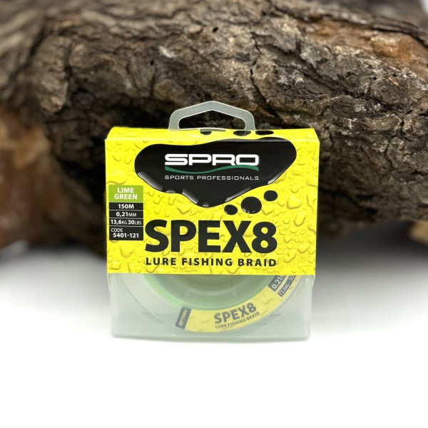 Spro SPEX8 Braid Lime Green 150m 0,09mm 0,12mm 0,15mm 0,18mm 0,21mm