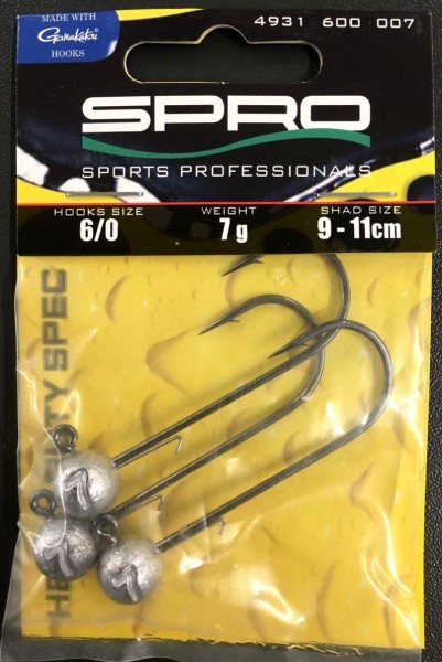 Spro Jighead HD Jig 90 Gr. 6/0 5g 7g 10g 14g 18g 24g
