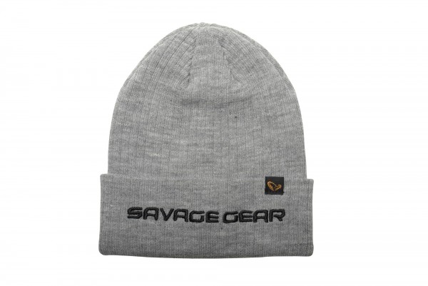 Savage Gear Fold Up Beanie Einheitsgröße Light Grey Melange / Sun Orange