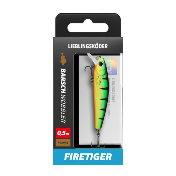 Lieblingsköder Barschwobbler 50mm 3,8g 0,5m Tauchtiefe Floating 16 Farben
