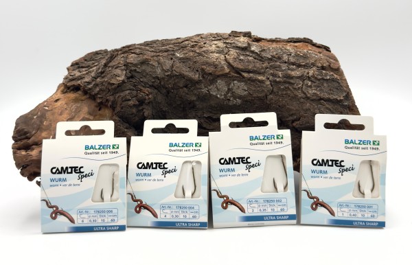 Balzer Camtec Speci Wurmhaken brüniert 60cm Gr. 1 2 4 6 8 10 12