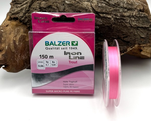Balzer Iron Line Trout 3 PE Pink 150m 0,06mm 4,1kg