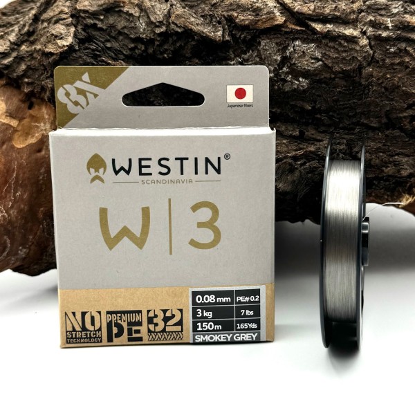 Westin W3 8-Braid Smokey Grey 150m geflochtene Schnur