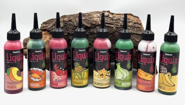 Delphin Fluo Dip D Snax Liquix 8 Sorten Liquid Booster Supreme Power Bait Smoke 100ml