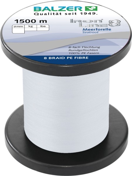 Balzer Iron Line 8x Seatrout 0,12mm 9,8kg 10m geflochtene Schnur Meerforelle