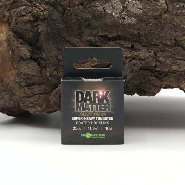 Korda Dark Matter Gravel Brown Super-Heavy Tungsten Coated Hooklink 10m 25lb