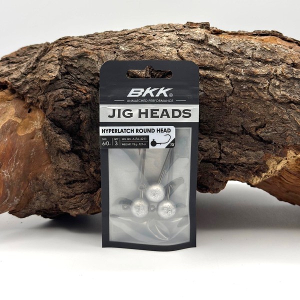 BKK Hyperlatch Round Head 6/0 Jighaken 5g - 25g mit Baitholder