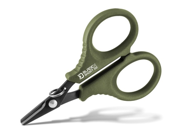 Delphin BladeX Short SS Schere 9,5cm für Geflechtschnüre