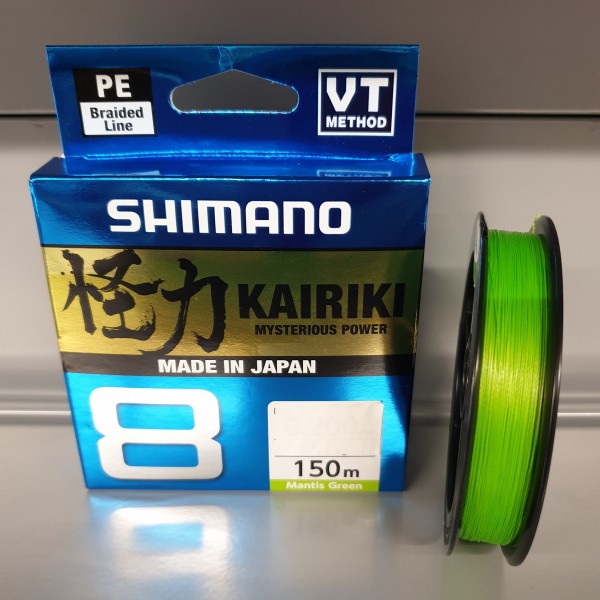 Shimano Kairiki VT NEW 8 150m Mantis Green Grün