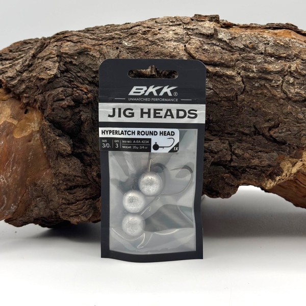 BKK Hyperlatch Round Head 3/0 Jighaken 5g - 25g mit Baitholder
