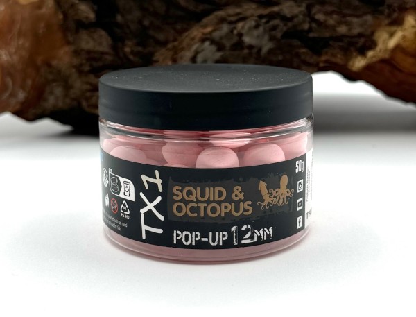 Shimano TX1 Pop Ups Squid & Octopus 12mm 50g Washed out Pink