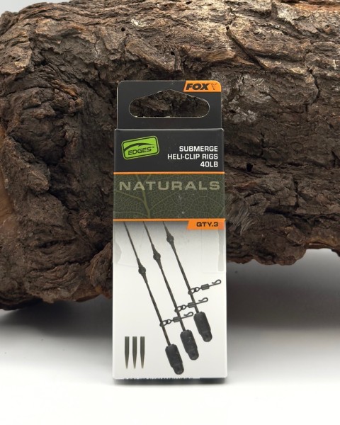 Fox Edges Naturals Submerge Heli-Clip Leader 30lb 40lb 50lb