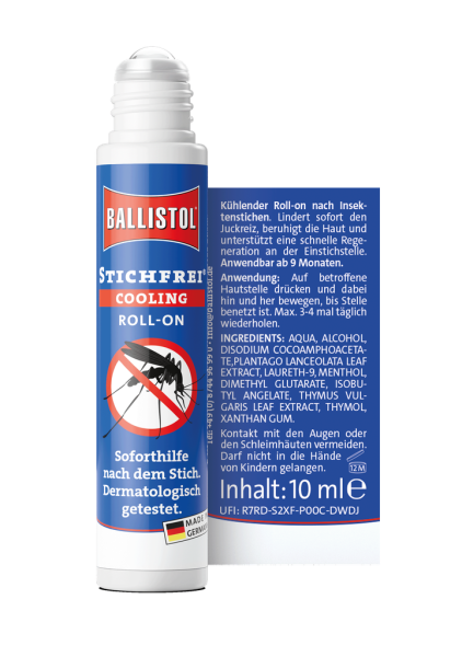 Ballistol Stichfrei Mückenschutz Classic 100ml + Cooling Roll-On 10ml Set DA