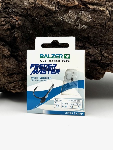 Balzer Feeder Master Multi Feeder Rig mit Schnurstopper 12cm Gr. 4 6 8 10 12