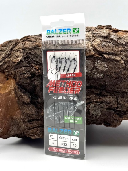 Balzer Method Feeder Premium Rig mit Speer 10cm Gr. 4 6 8 10 12